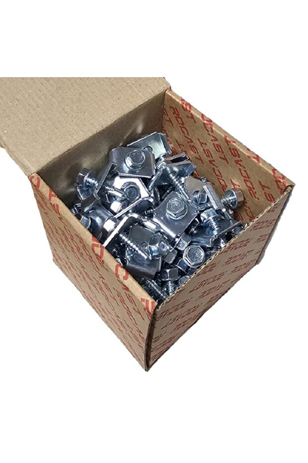 Galvanized Fence Edging Clamp for Rectangular Posts - 100pcs/box - 4