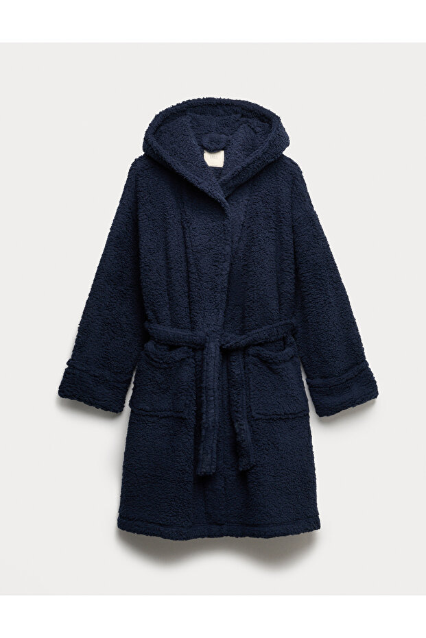 Teddy Borg Kapüşonlu Sabahlık - 2