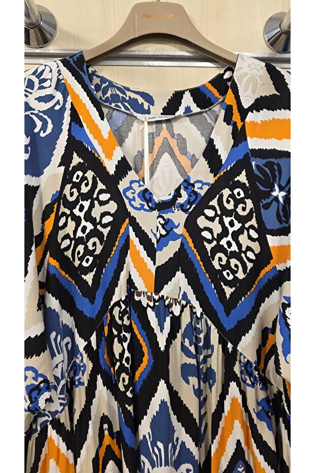 Rochie lungă viscoză cu model - 2