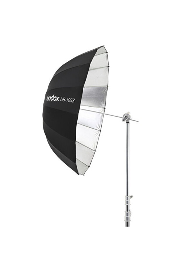 مظلة مكافئة فضية مع موزع ضوء 105 سم - 3