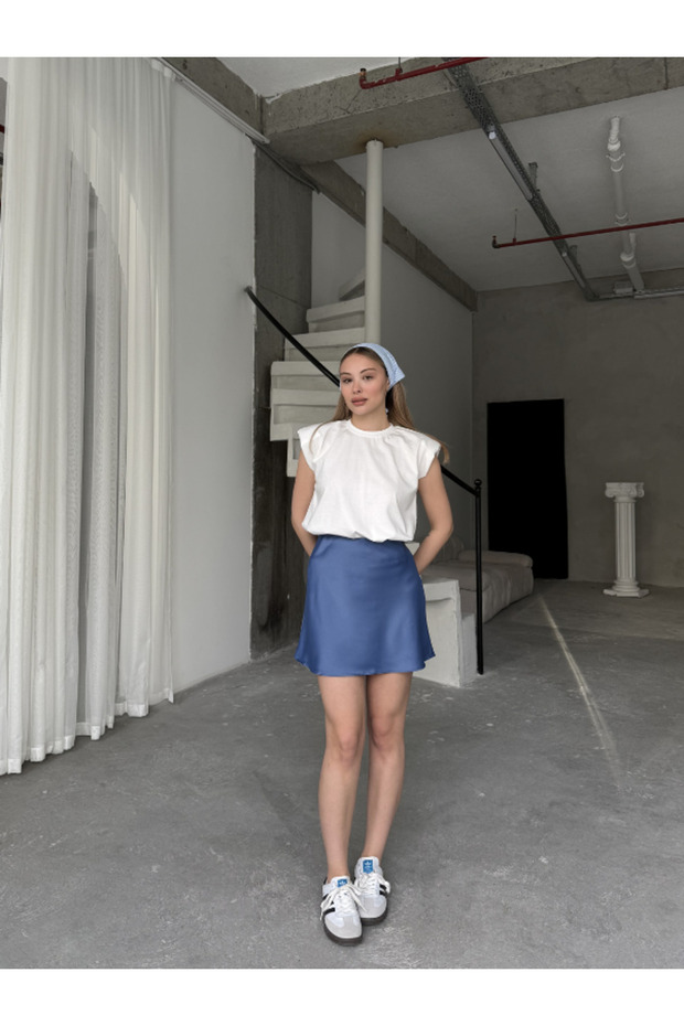 Short Satin Skirt