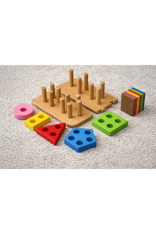 Montessori Intelligence Toy | Colorful Shape Classification Kids Toy Set