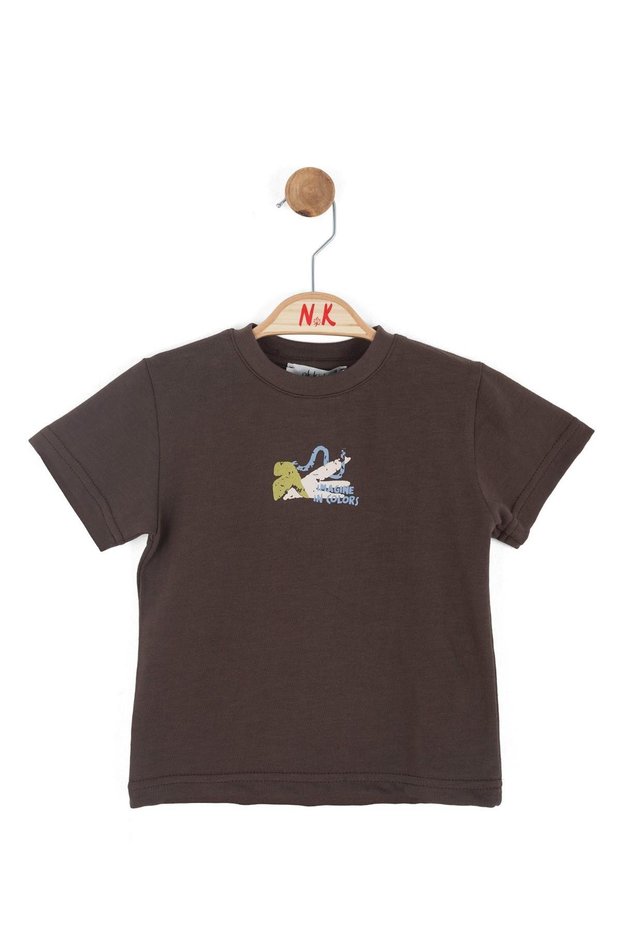 Baby Boy 1-4 Years Old Short Sleeve T-Shirt Brown