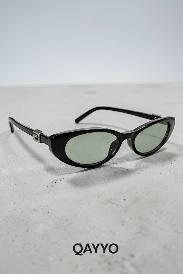 Gucc Slim Black Green Uv400 Protected Ultra Lightweight Women's Sunglasses