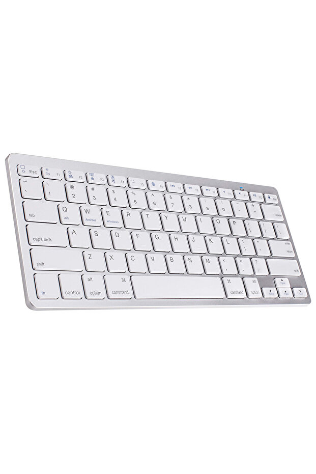 Mini keyboard, Bluetooth 3.0, compatible with Windows, iOS, Android, white - 1