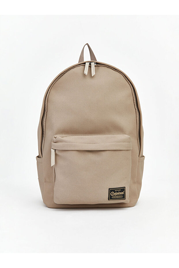 Gray Zippered Men's Backpack