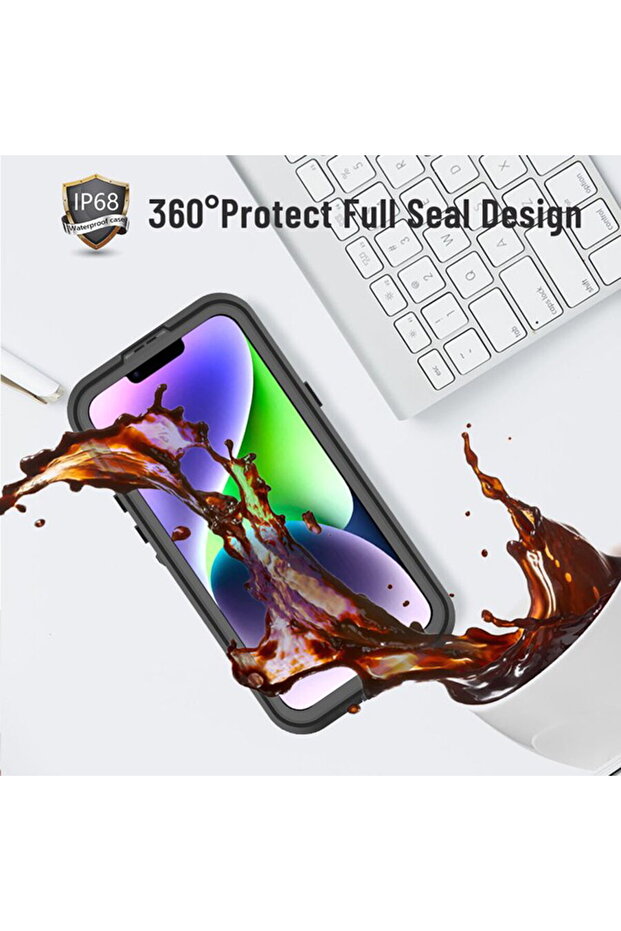iPhone 14 Case - Waterproof IP68 Case - Black - 5