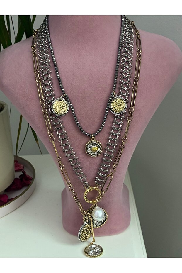 Çelik çoklu kolye - 3