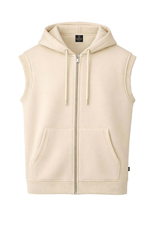 Men's Hooded Zipper Bag Vest