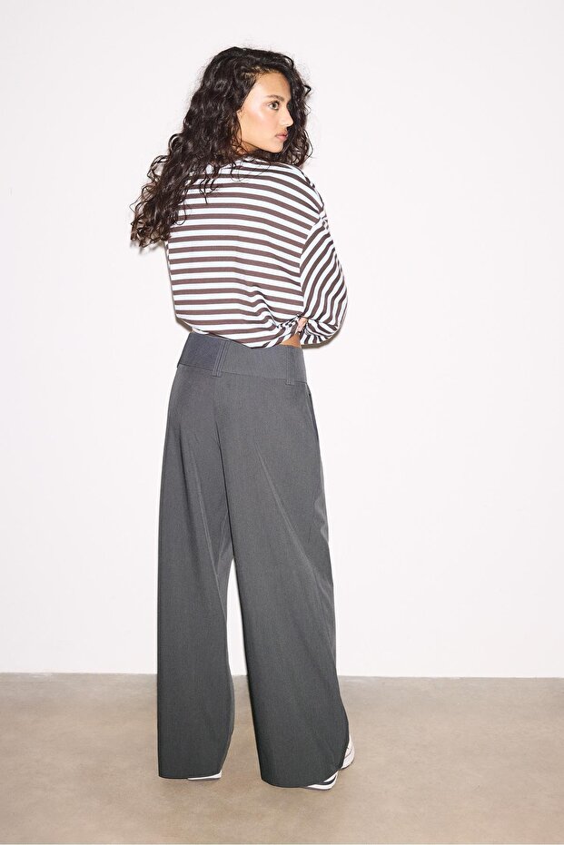 Kemerli smart pantolon - 5