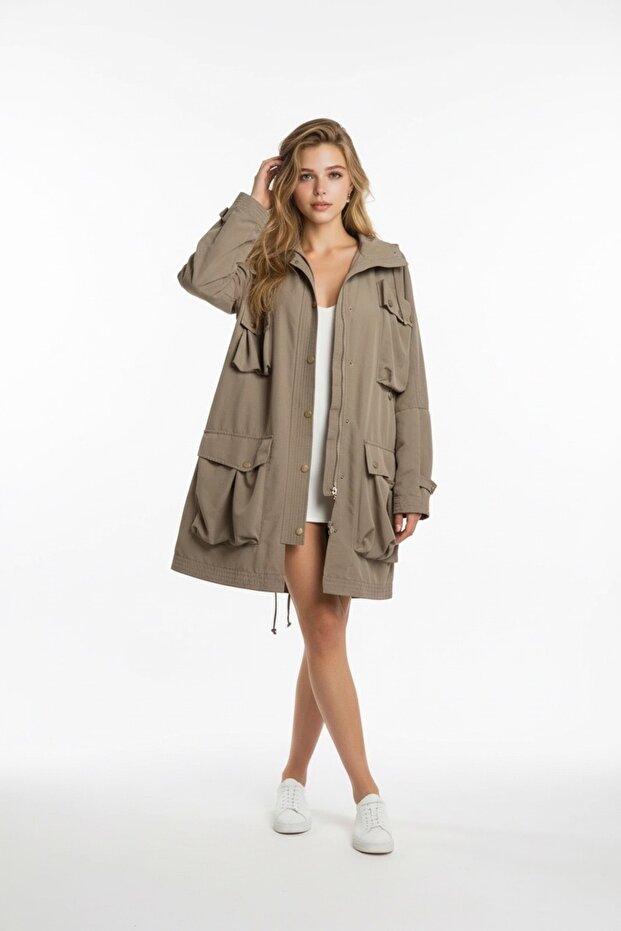 Çok Cepli Parka - 5