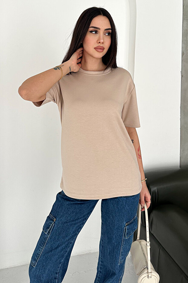 Tricou cu mânecă scurtă basic – Alb Esențial - 8