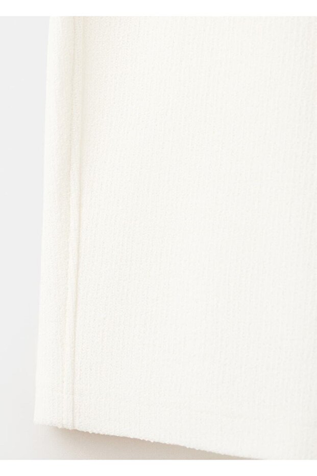 İpli pamuklu bermuda şort - 5