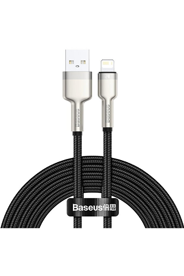 Cablu USB pentru Lightning, 2.4A, 2m (negru) - 1