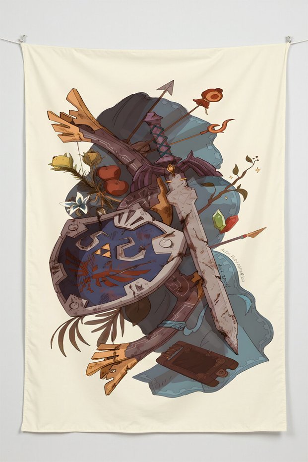 Legend of Zelda – Anime Movie Character Themed Quality Fabric, Room Decor Tapestry Wall Rug