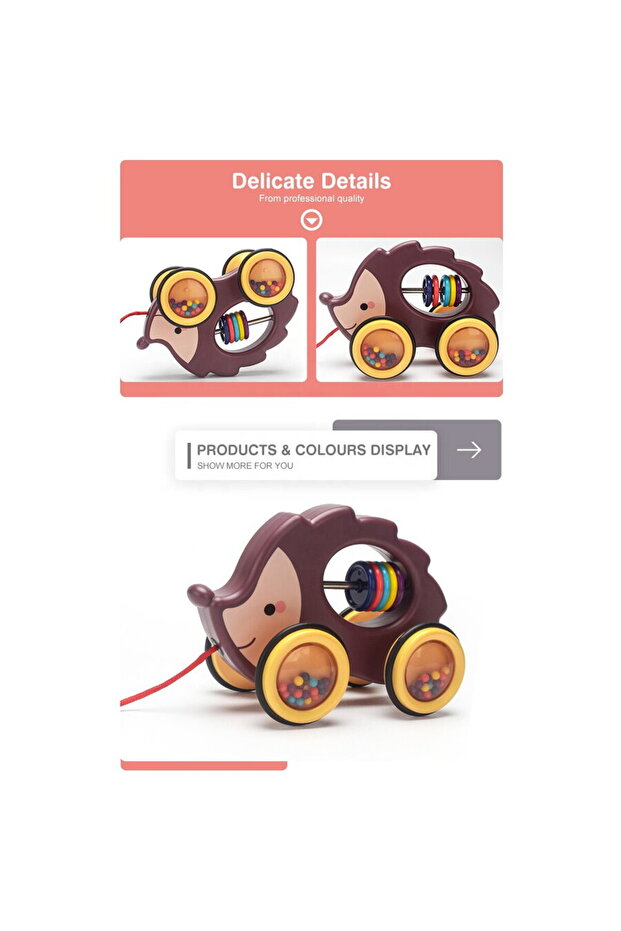 Interactive Pull Toy, Hedgehog - 3