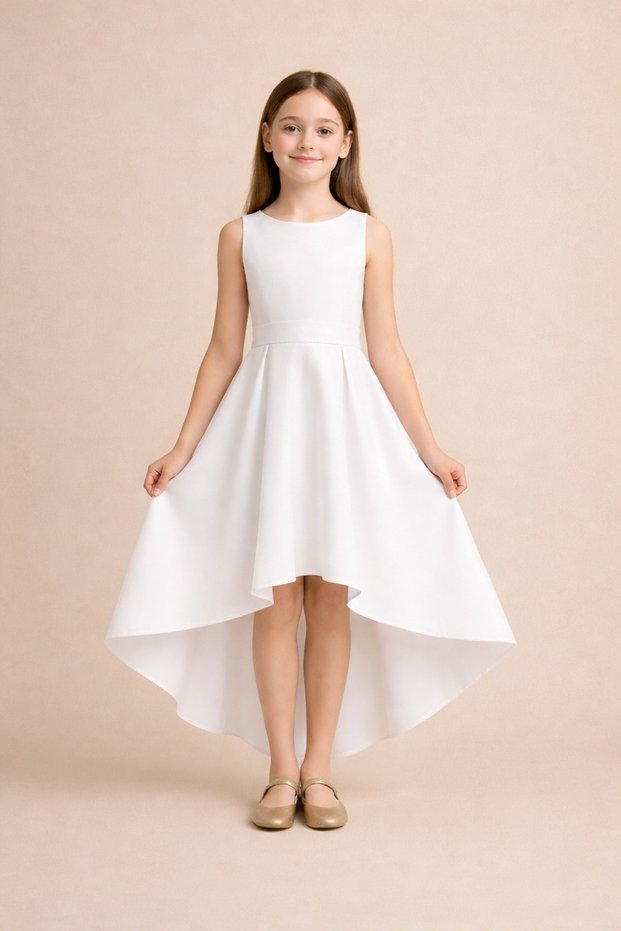 Girls' Evening Dress β Asymmetrical Cut, Graduation & Wedding Dress
