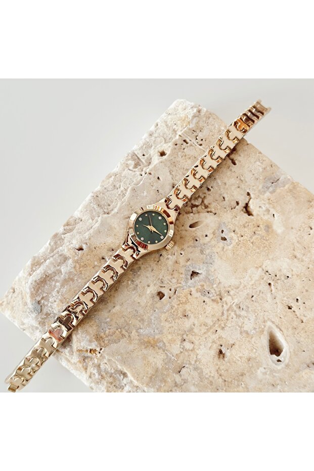 Tiny Gold Saat Yeşil - 2