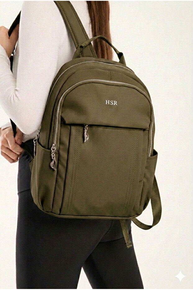 حقيبة ظهر نسائية ناعمة مقاومة للماء متعددة الأقسام - 2