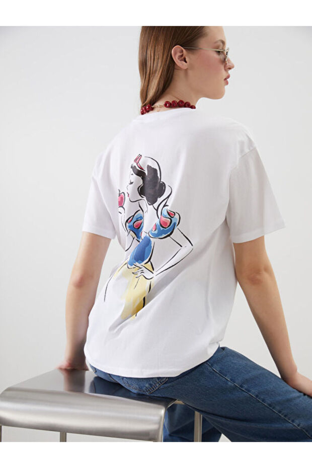 Snow White Printed 100% Cotton Women's T-Shirt