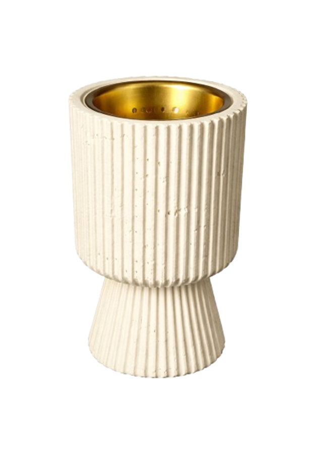 توزيعات مخبرة رخامية فاخرة اللون بيج 6 قطع - 3