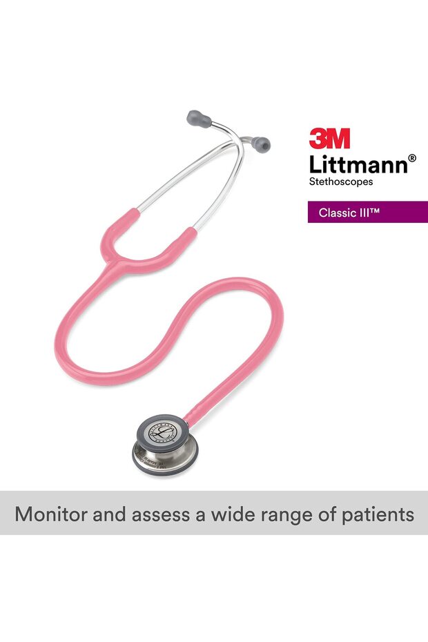 سماعة ليتمان كلاسيك III (Littmann Classic III) - موديل 5633 - لون وردي لؤلؤي.