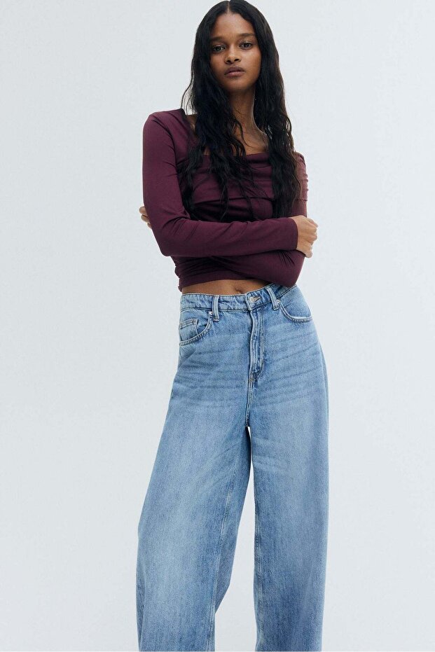 بلوزة مكشكشة بكتف واحد - 2