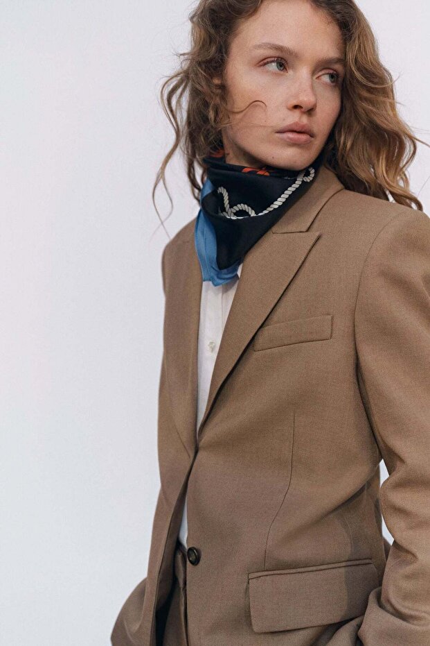 Long twill blazer - 3