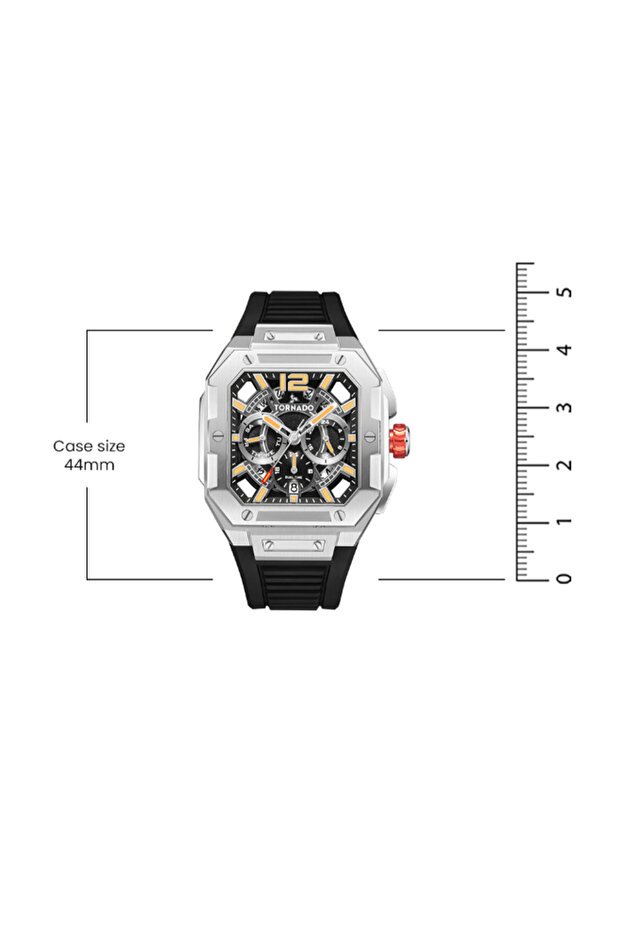 ساعة رجالية متعددة الوظائف بمينا أسود - T26101-SFBB - 8