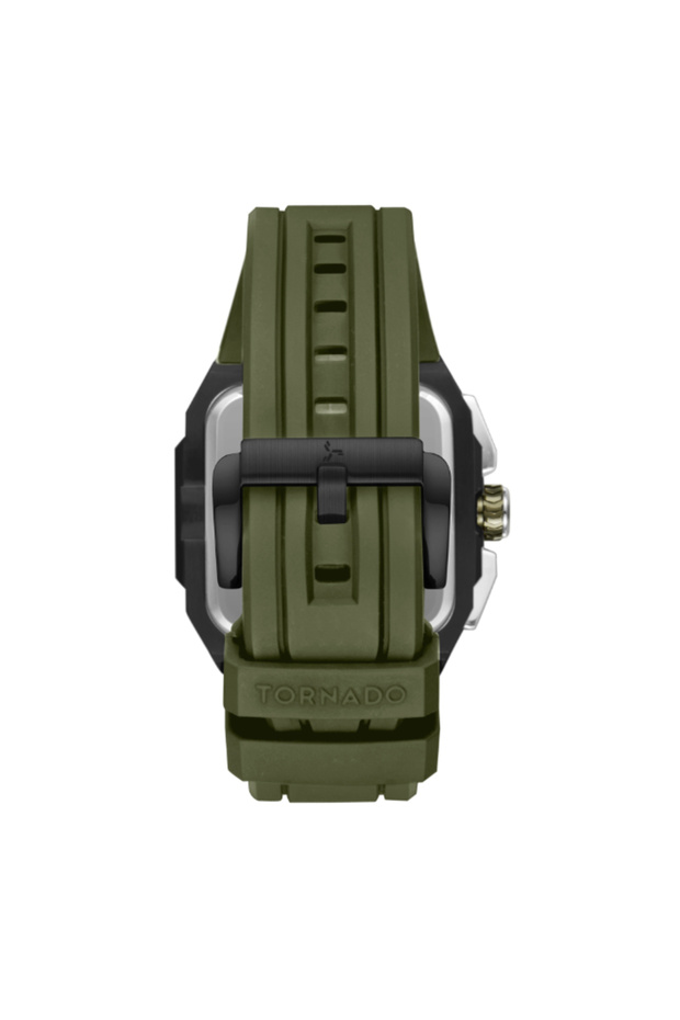 ساعة رجالية متعددة الوظائف بمينا أخضر - T26101-BFHH - 4