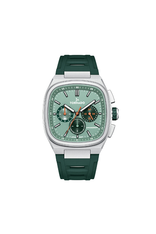 Men's Chronograph Green Dial Watch - T26102-SRGG