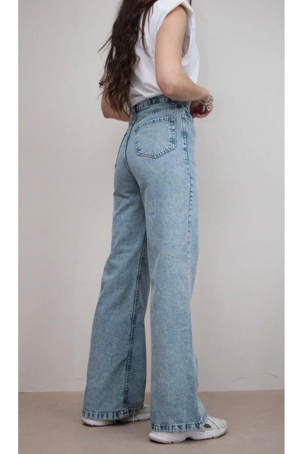 New Season High Waisted Loose Fit Stretchy Women's Palazzo Jeans