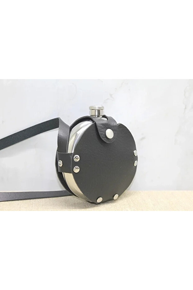 Leather Sheathed Flask Alk3921 - 1