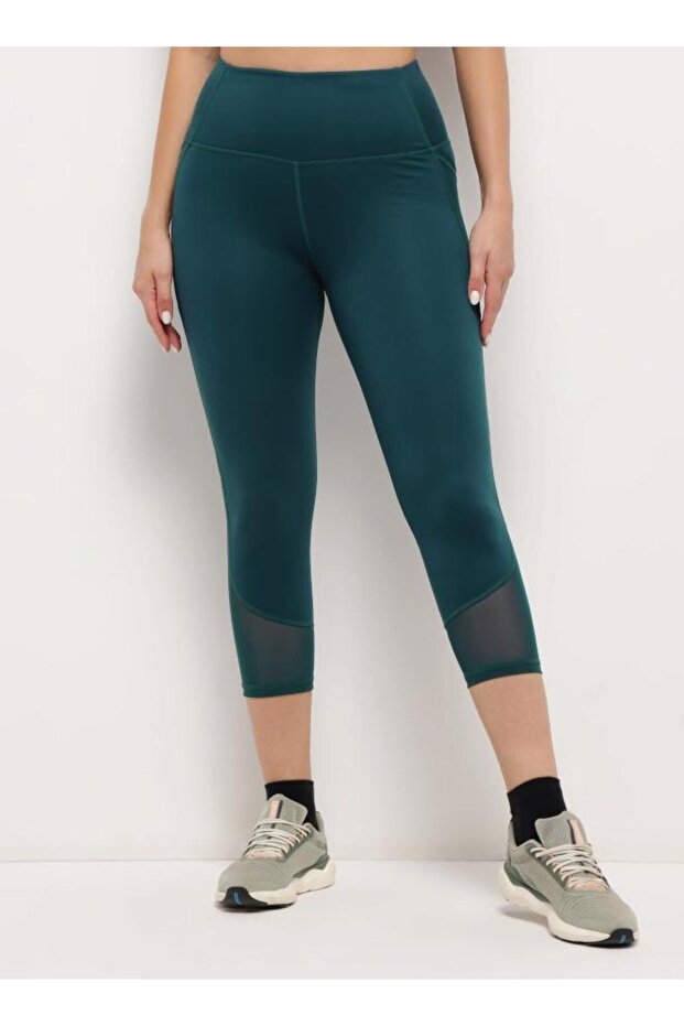 Pocketed ¾ Leggings - Teal