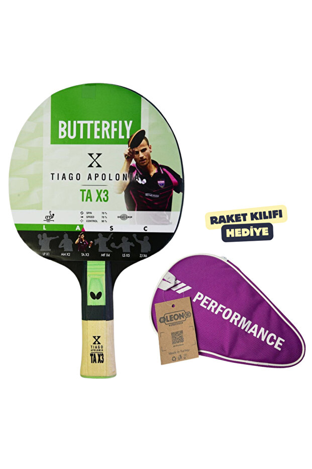 Tiago Apolonia Tax3 Table Tennis Racket Ittf Approved - with Racket Cover