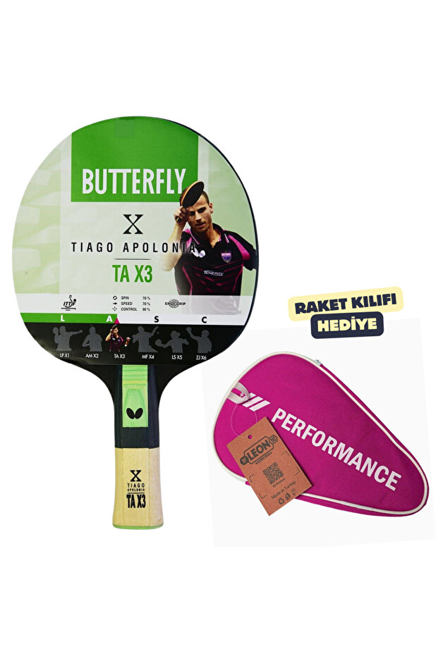 Tiago Apolonia Tax3 Table Tennis Racket Ittf Approved - with Racket Cover