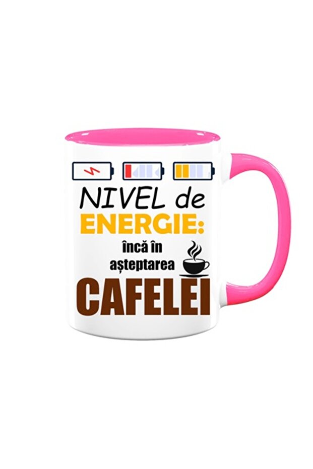 Personalized Mug with Message: 'Energy Level' - 1