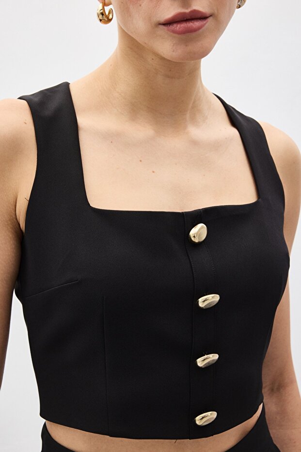 Lucy crop - Negru - 7