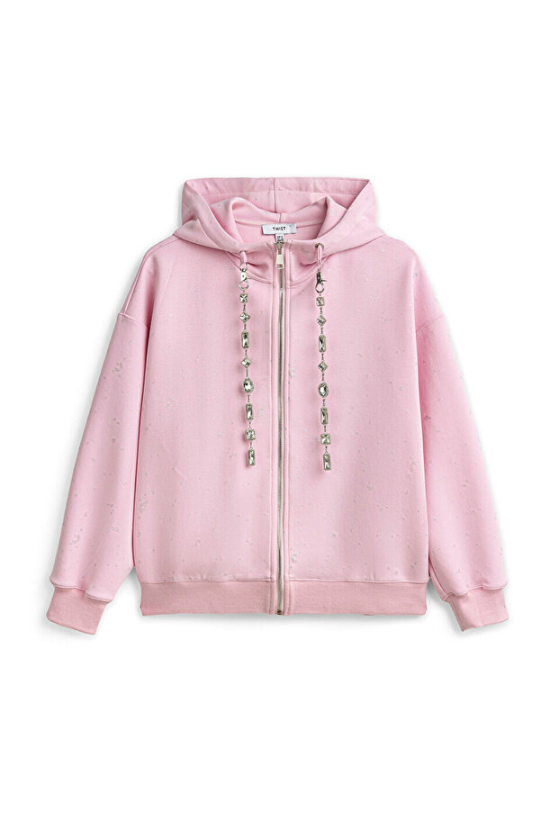 STRASS TAŞ KORDONLU SWEATSHIRT - 3