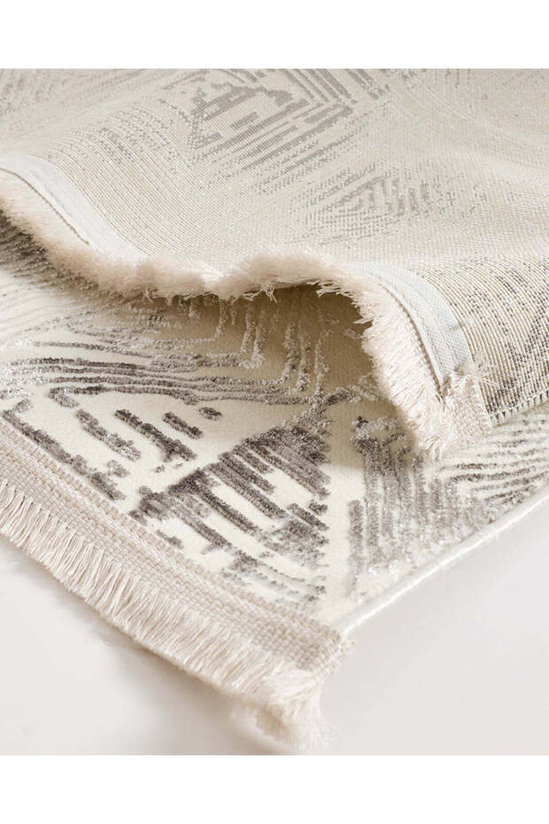 مفرش طاولة طويل من الساتان منقوش بنقوش، 100 × 200 سم - 4