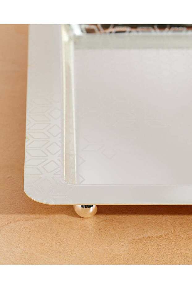 طقم أوعية فضية مستطيلة الشكل لحفظ التمر (4 قطع) - 4