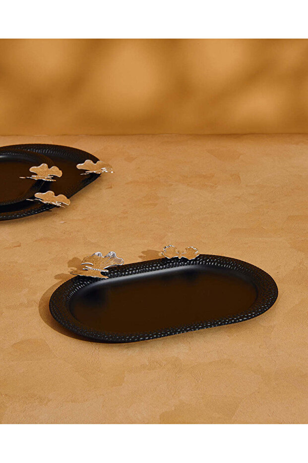 صينية تقديم بيضاوية سوداء (متوسطة) - 1