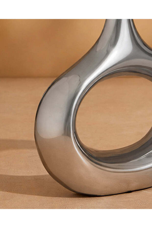 مزهرية فضية مزخرفة (متوسطة الحجم) - 4