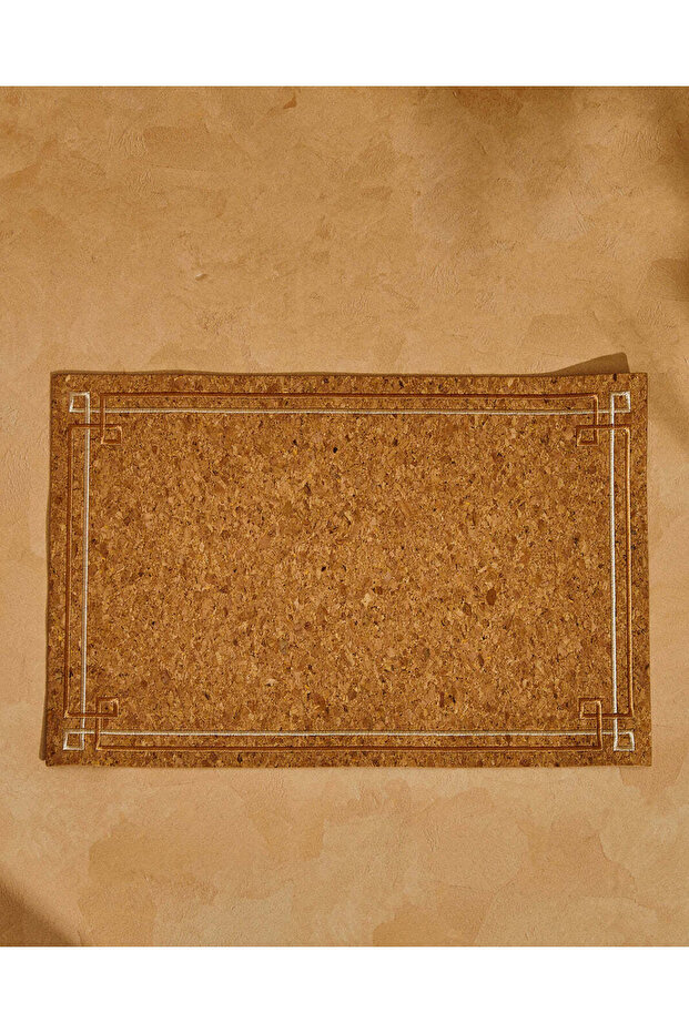 مفرش طاولة فردي طاولة مستطيل بيج اللون - 2