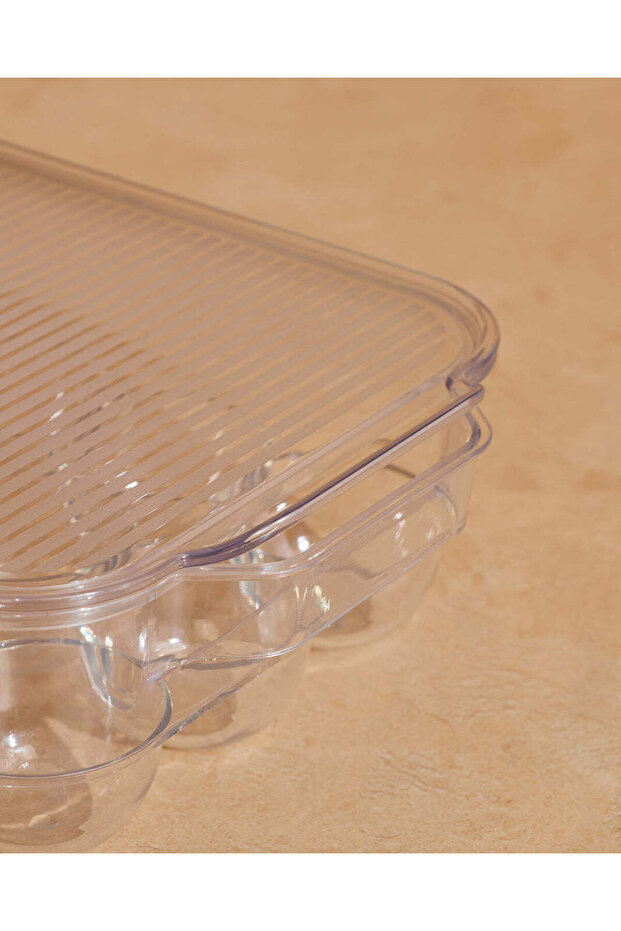 Clear Rectangle Egg Holder Tray - 4
