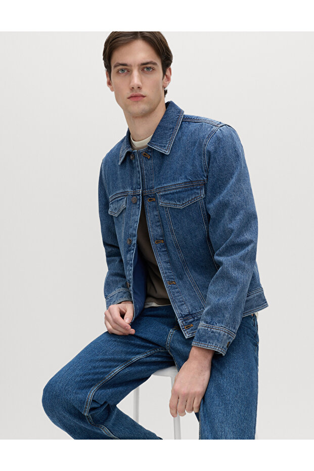 Denim Trucker Ceket - 3