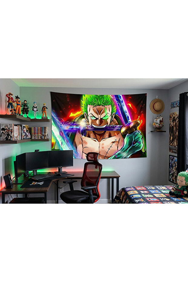 Roronoa Zoro One Piece Anime Wall Covering Rug Pieces