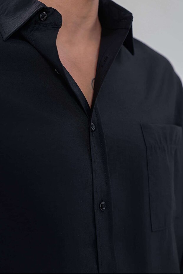 Oversize Modal Gömlek - 7