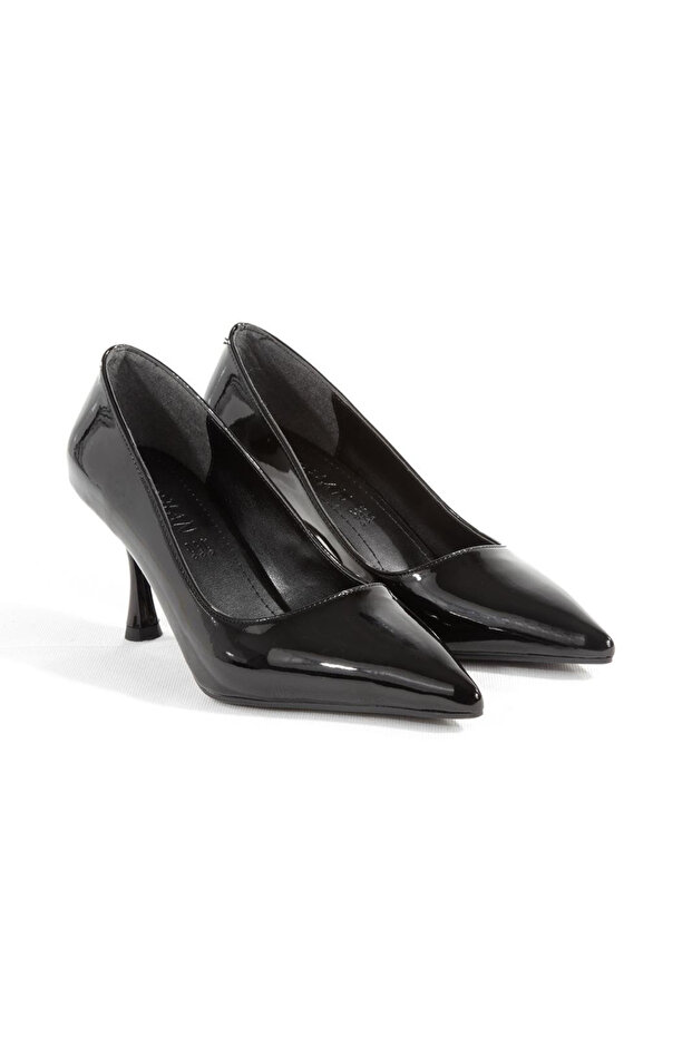 Luna Black Patent Leather Pointed Toe Stiletto