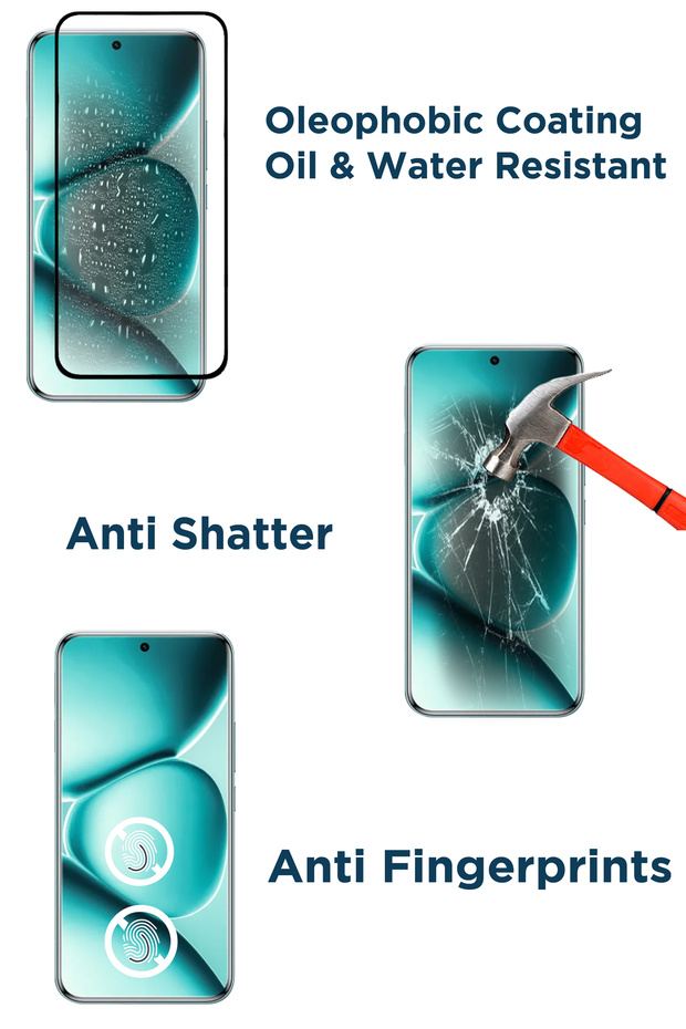 واقي شاشة زجاجي فاخر لهاتف شاومي ريدمي نوت 15 برو بلس - 3